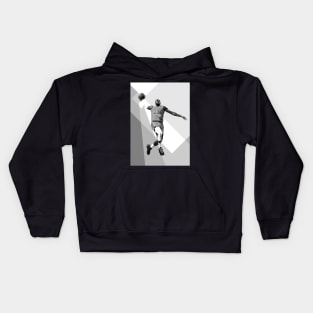 Lebron James Dunk WPAP Pop Art Black & White Illustration Kids Hoodie